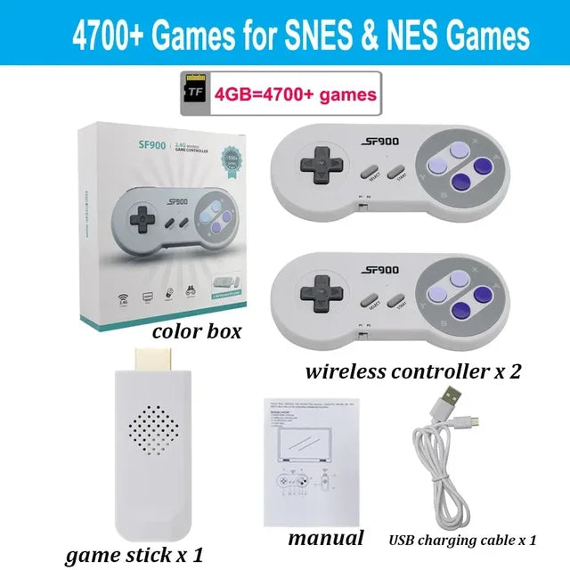 HD Video Game Consoles para NES e SNES Branco