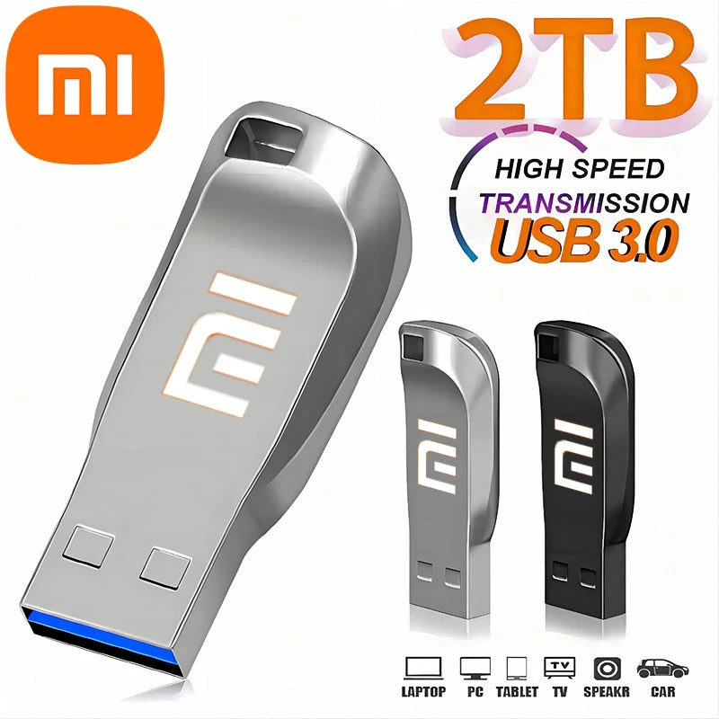 Pendrive Metal de Grande Capacidade, Transferência 1TB, 512GB, 2TB, USB 3.2 Flash Drive